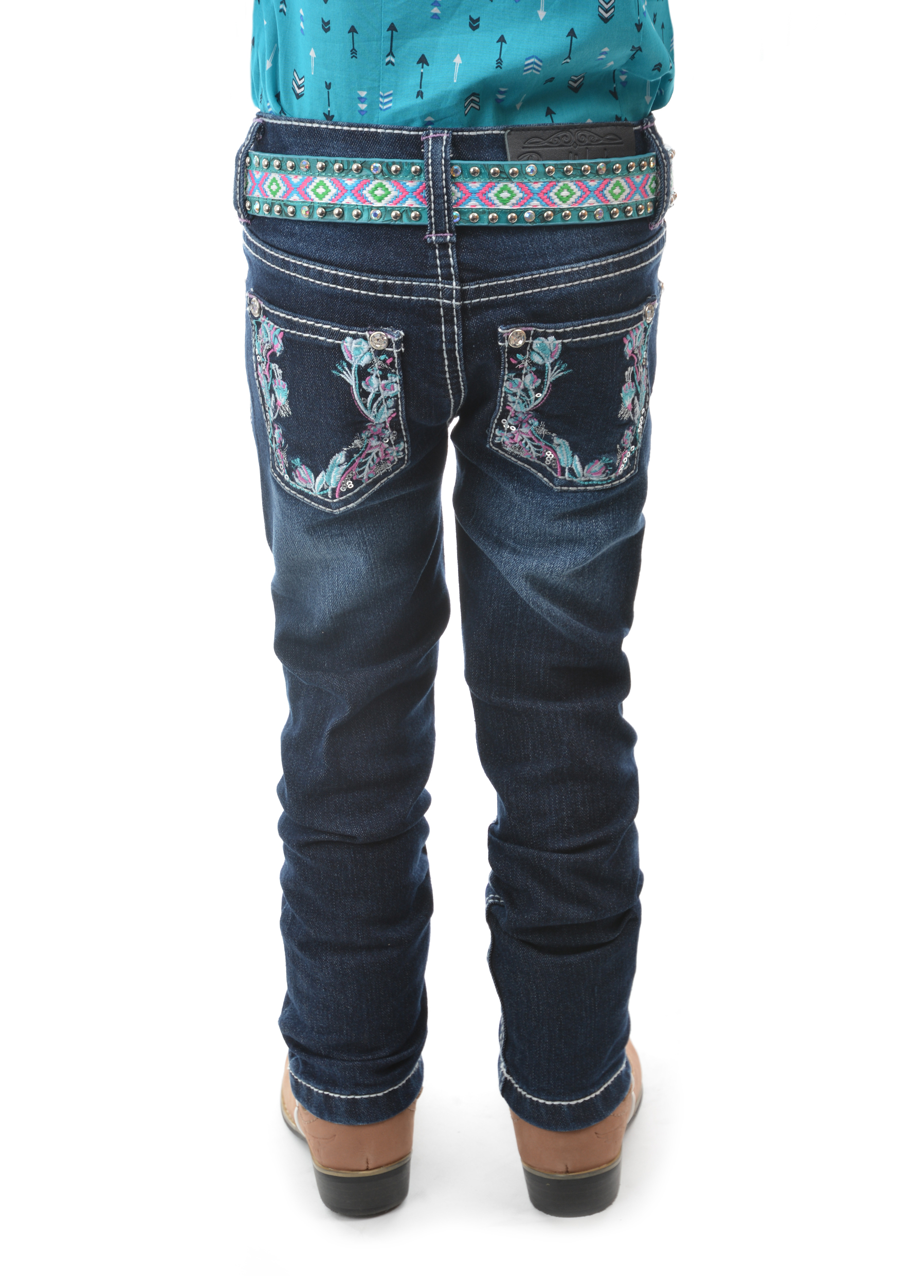 Pure Western Girls Madison Slim Cut Jeans Outback Whips & Leather