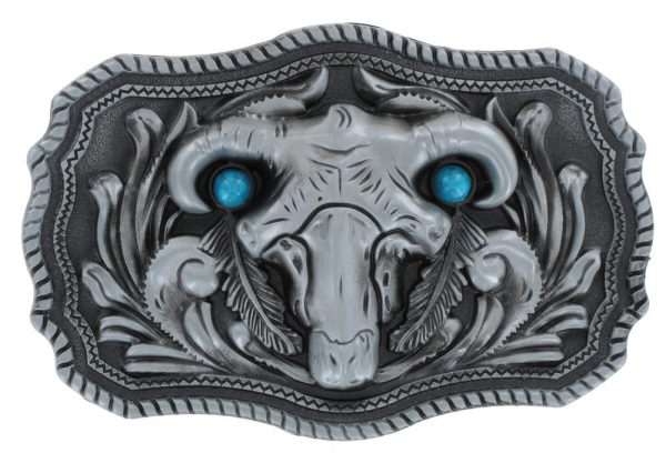 Large Bull Filigree Buckle