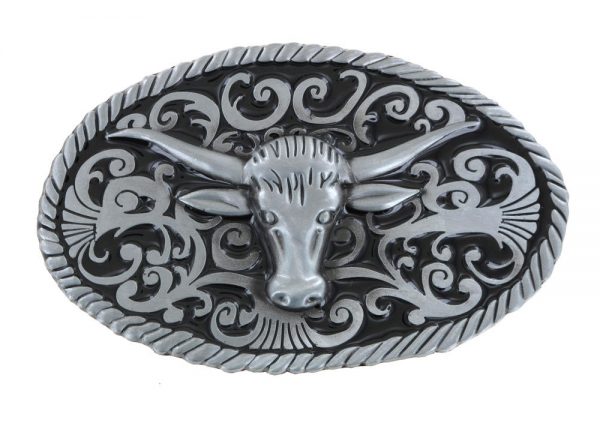 Steer Head Filigree Buckle