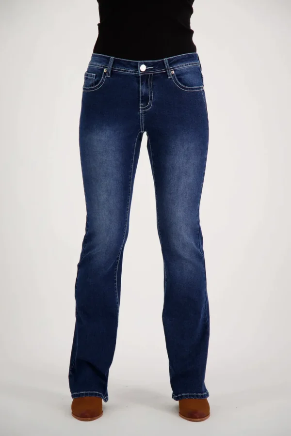 Outback Supply Co. Brandy Bootcut Premium Stretch Denim Bling Jeans 34 Leg