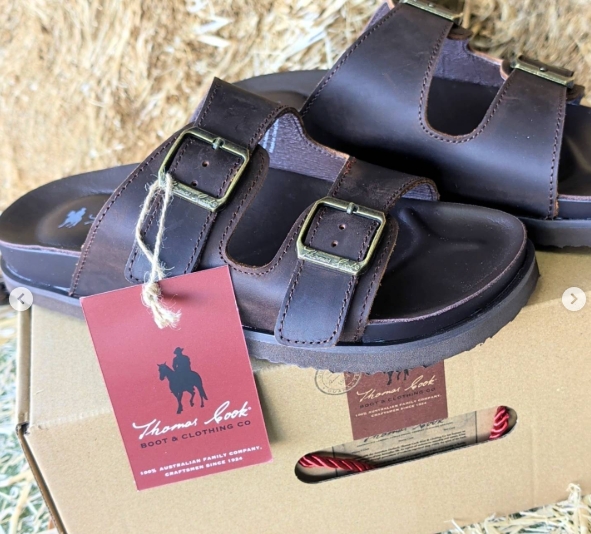 Thomas Cook Women's Burleigh Buckle Sandal - Oiled Crazy Horse